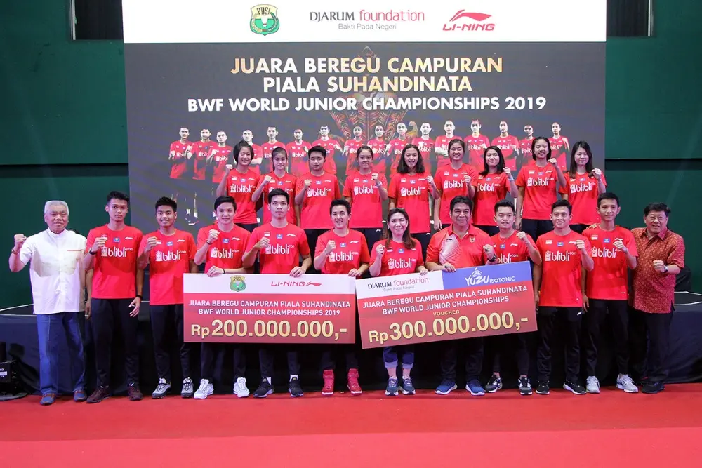 2019 Badminton World Junior Championship Champion Award Caring for Indonesian Unity