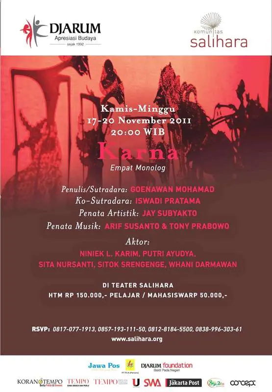 KARNA Performance Closes the 70th Anniversary of Goenawan Mohamad