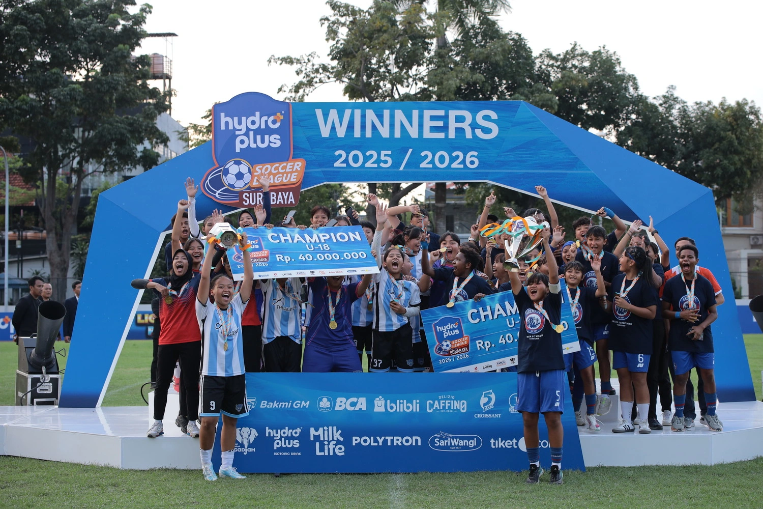 Tigers Football Academy and Arema FC Women Share Titles in Two Age Categories